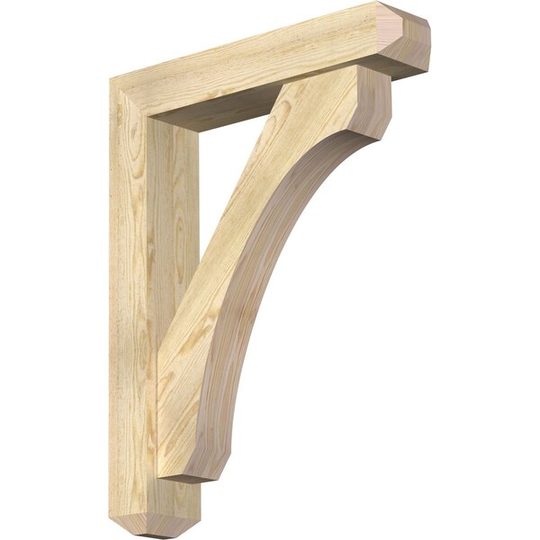 Ekena Millwork Legacy Craftsman Rough Sawn Bracket w/ Offset Brace, Douglas Fir, 6"W x 28"D x 36"H BKT0604X28X36LEC04RDF - main